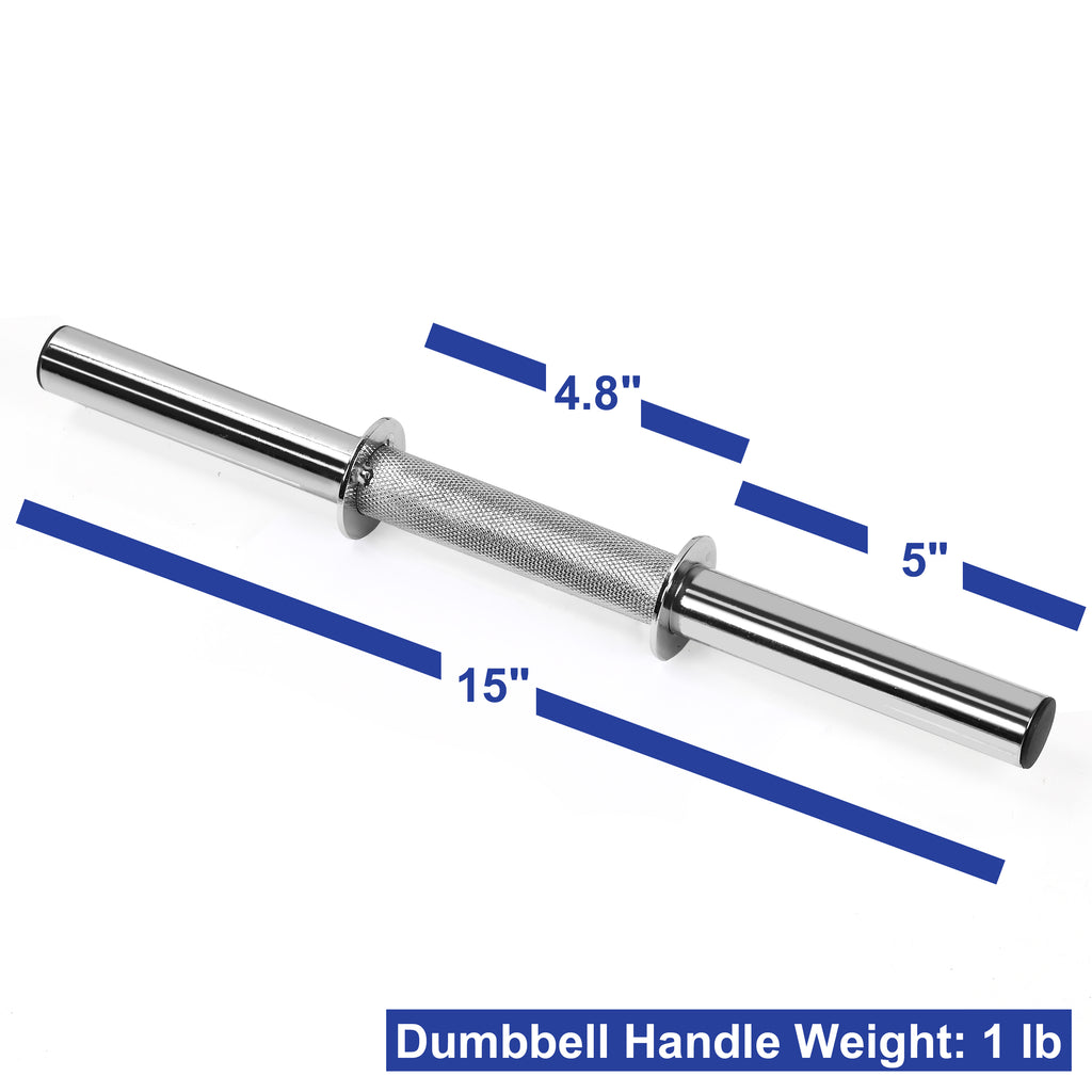 Curl Handle XPRT Fitness Hollow Standard Curl Bar and Dumbbell Handle Set with Spr