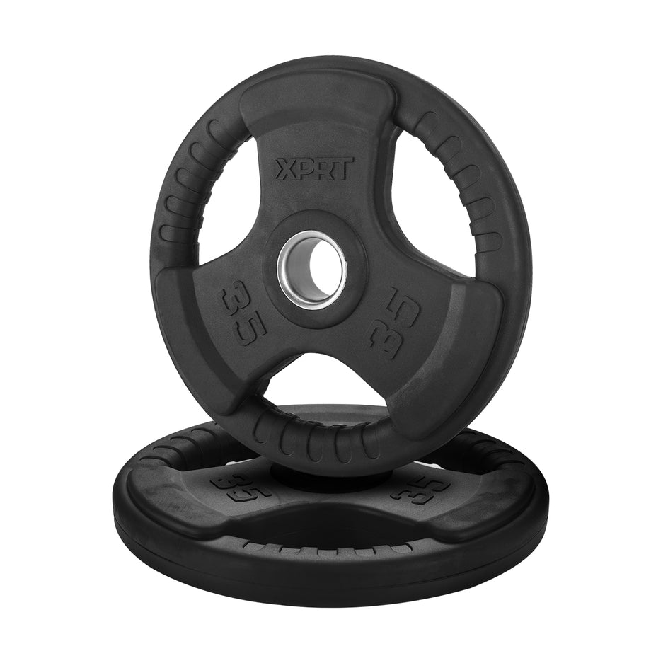 XPRT Olympic 2-Inch Rubber Coated Grip Plates | Cast Iron Core