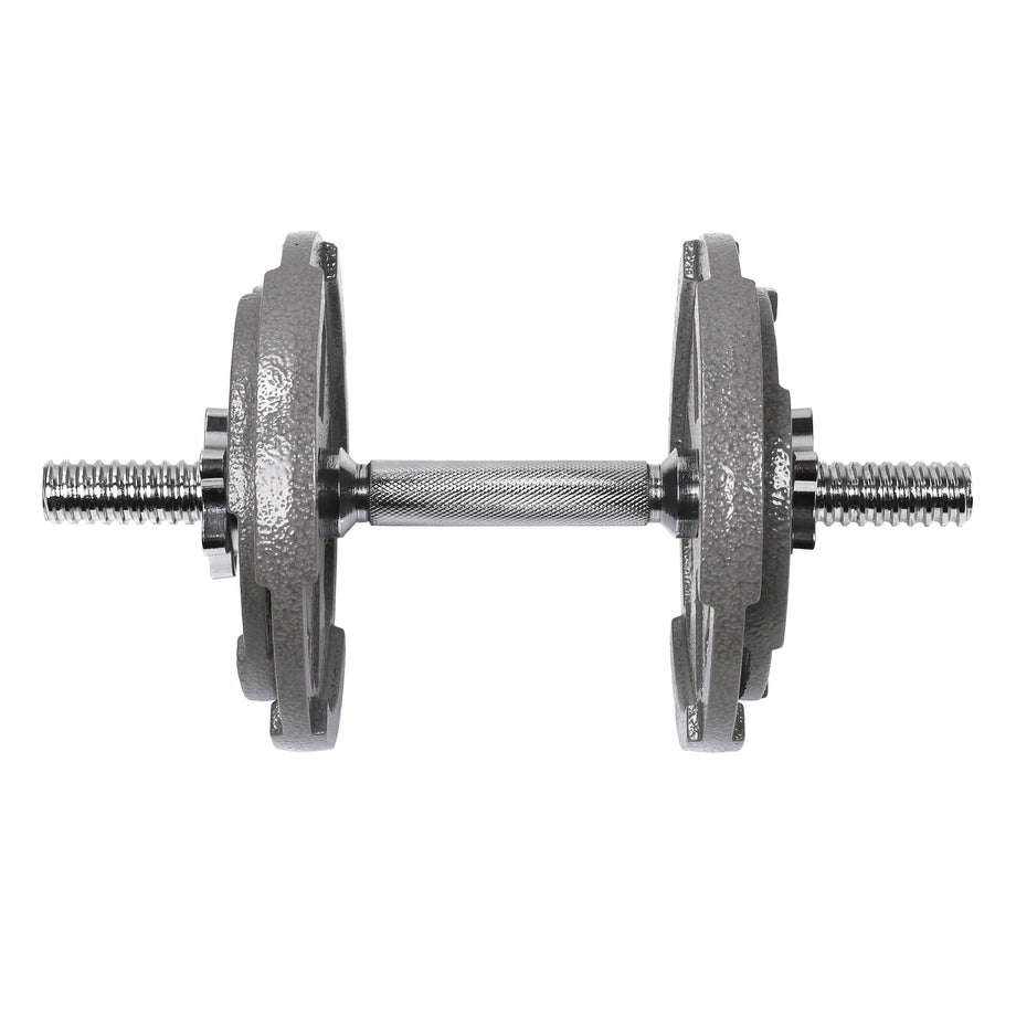 XPRT Fitness Threaded Dumbbell Handles Pair | Chrome / Black