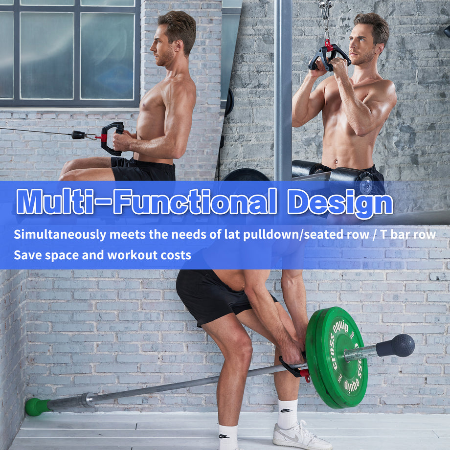 XPRT Fitness ErgoGrip Double D Handle - Ergonomic Cable Attachment wit
