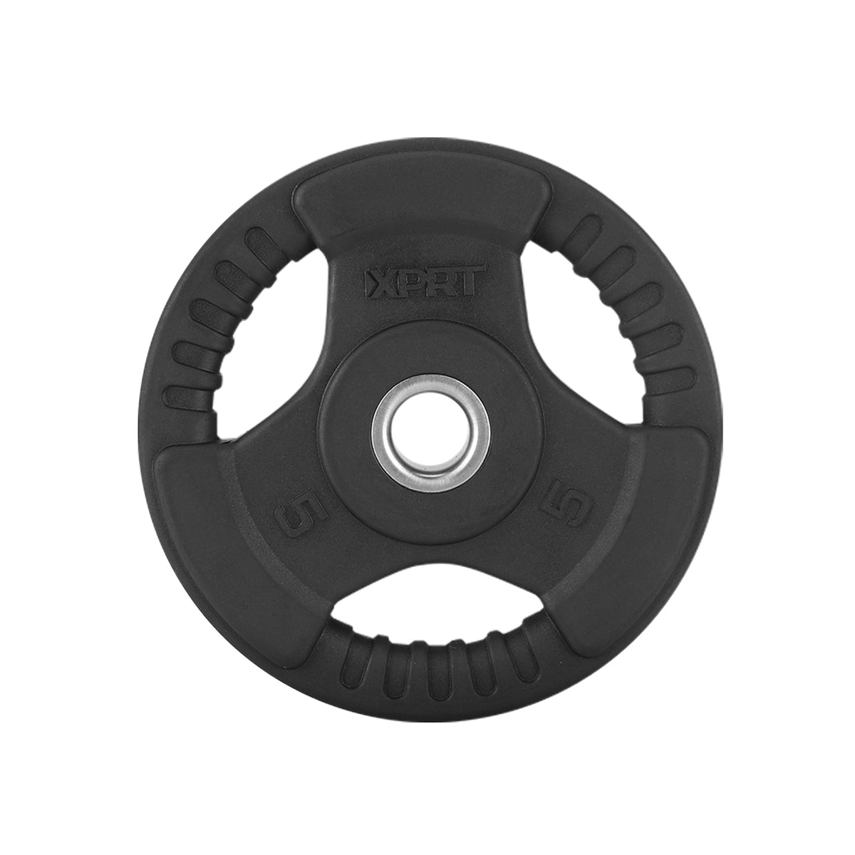 XPRT Fitness Standard Weight Plates 2.5-45 LB | Rubber Coated Cast Iron Plates with Triple Grip Design | Quiet Home Gym Weights - XPRT Fitness