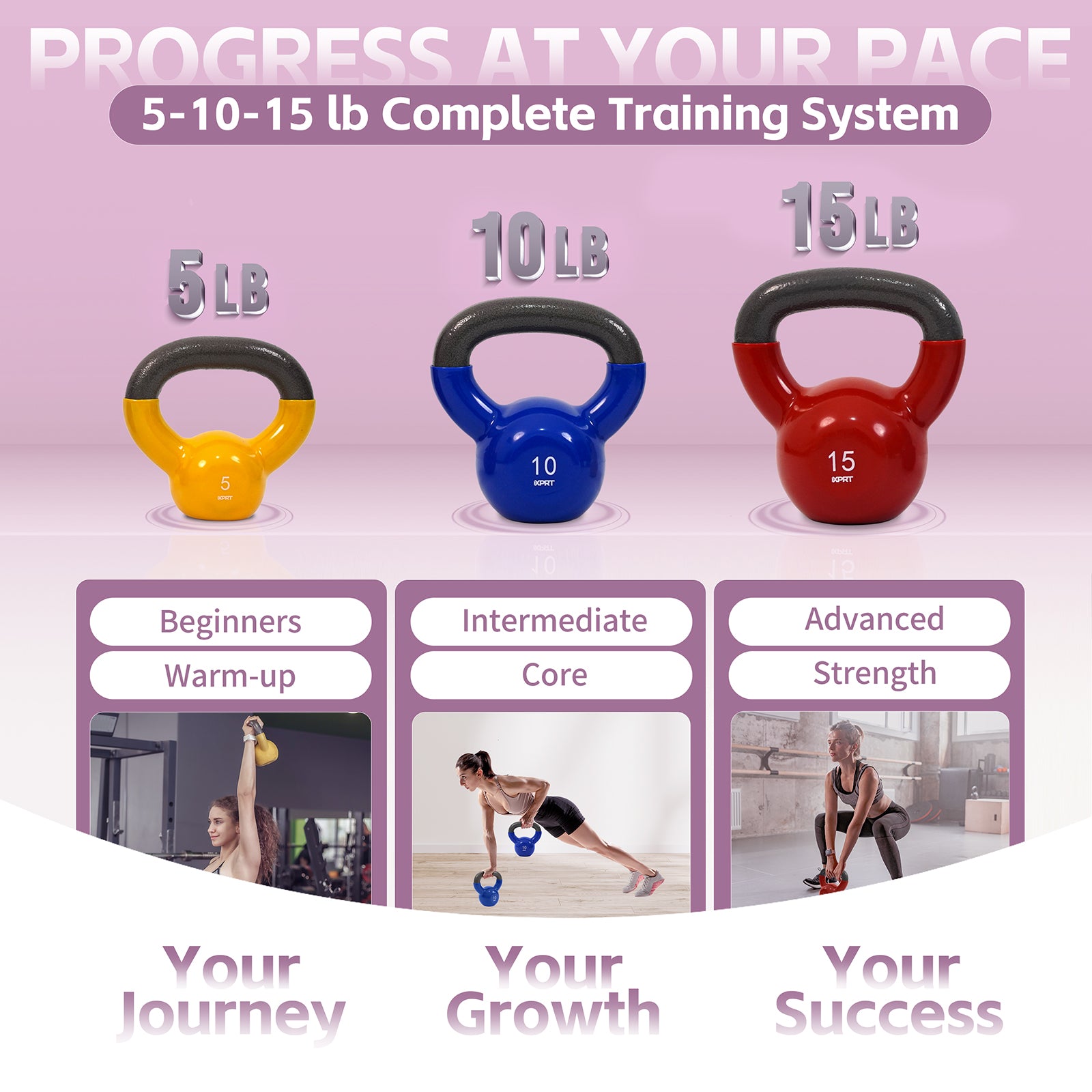 Weight Rack Day Fitness Kettlebell Weights Vinyl Coated Iron 10