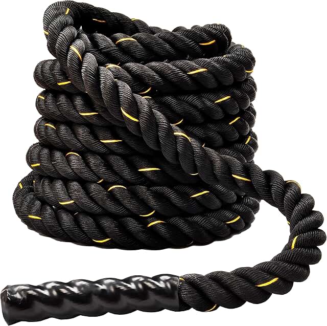 POWRX Battle Rope Mit Überzug Inkl. Workout I 38 Oder 50 Mm I Trainingsseil Sportseil Schlagseil Tau Seil Fuer Fitness Kraft Training I Versch Laenge I Wandhalterung Optional POWRX Battle Rope Mit Überzug Inkl. Workout I 38 Oder 50 Mm I Trainingsseil Sportseil Schlagseil Tau Seil Fuer Fitness Kraft Training I Versch Laenge I Wandhalterung Optional