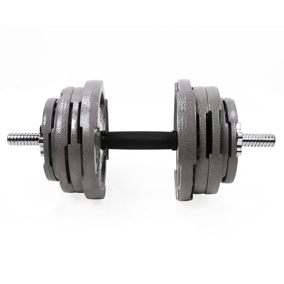 XPRT Fitness Threaded Dumbbell Handles Pair | Chrome / Black