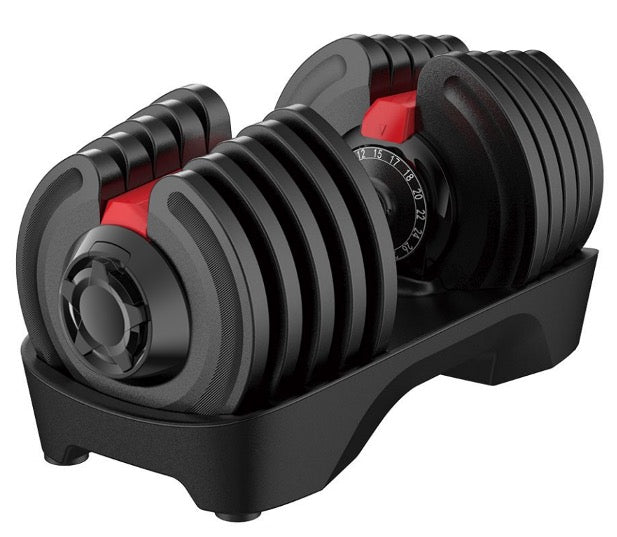 XPRT Fitness Pro Series 40 KG adjustable dumbbell in its base tray