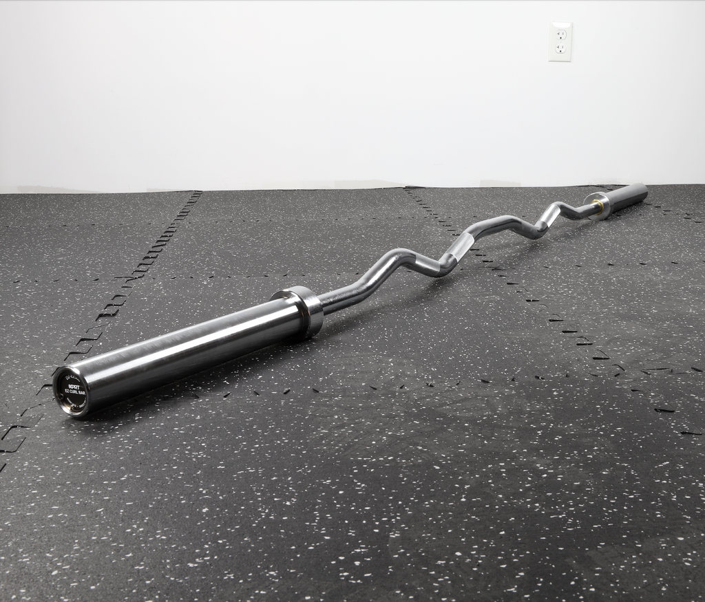 XPRT Fitness 74'' Olympic EZ Curl Bar Black - XPRT Fitness