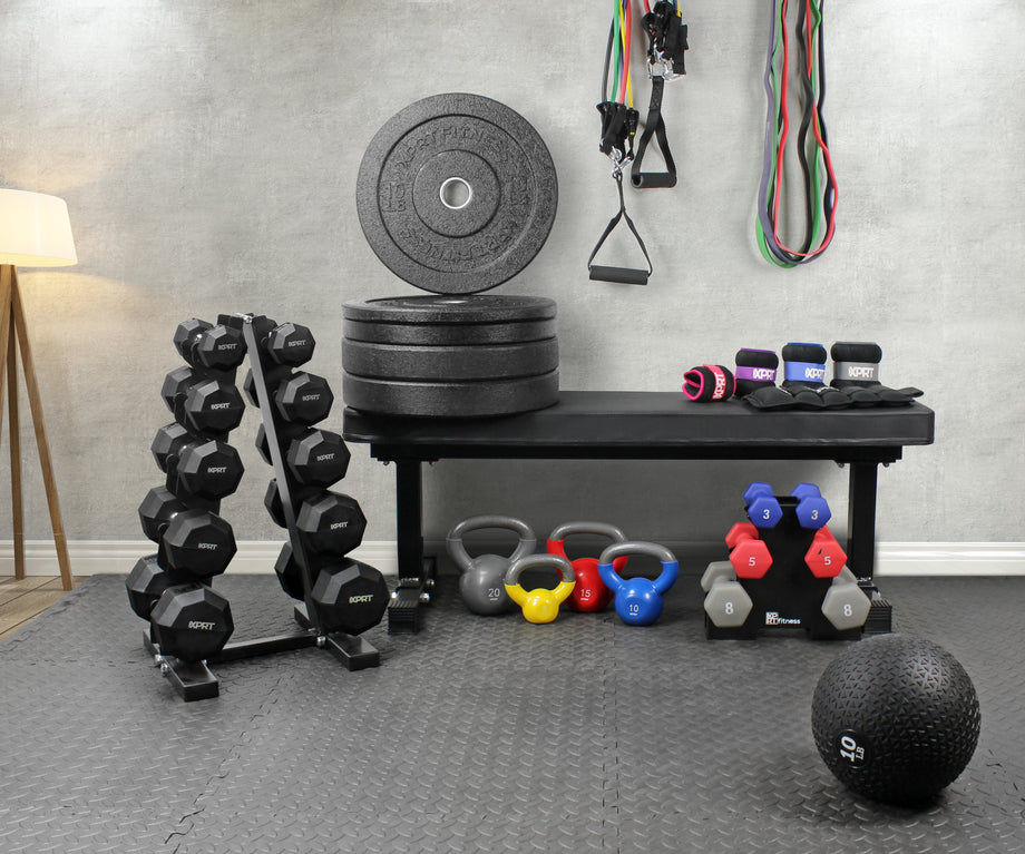 Xprt fitness 150lb dumbbell 2024 set with storage rack