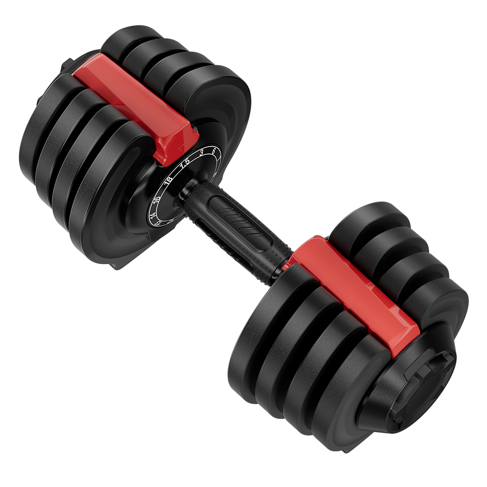 thumbnail image 2 of XPRT Adjustable Dumbbell Handles – 14" / 19.5" Chrome/Black/Rubber – Loadable Gym Set 2 of 5