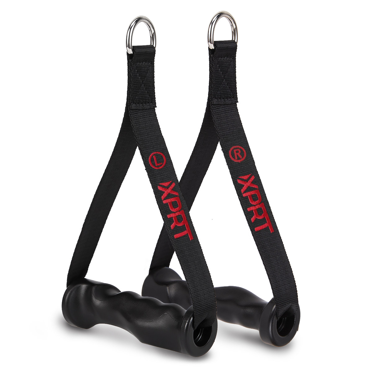 XPRT Fitness ErgoGrip Size-Specific Exercise Handles - Ergonomic Workout Grips (Medium/Large/Straight) | Premium Anti-slip Training Handles with Palm-Perfect Design - XPRT Fitness