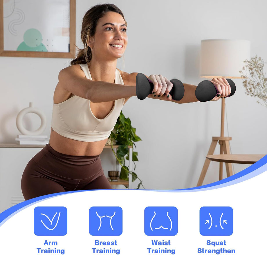 XPRT ErgoGrip Neoprene Dumbbells | Ergonomic Hand-Fit Pairs 3–8LB