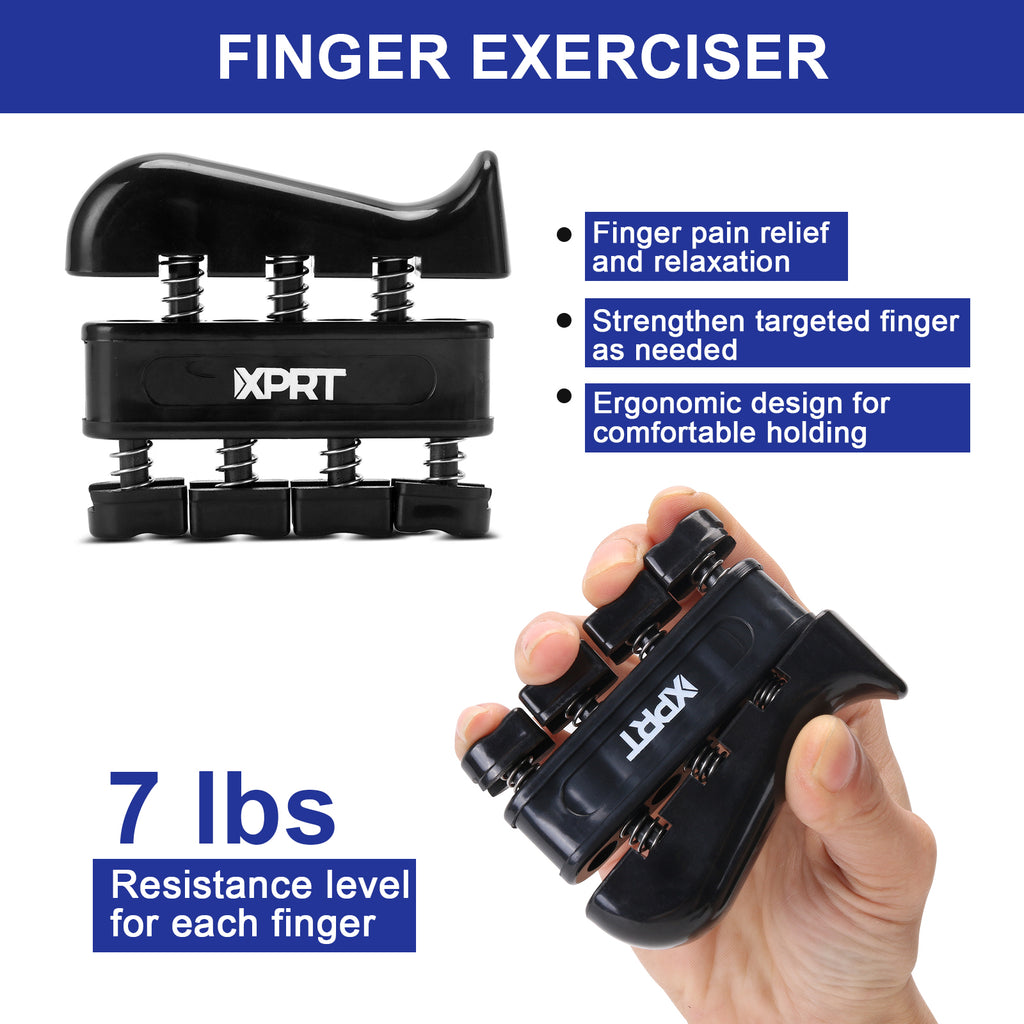 XPRT Grip Strength Training Kit – Adjustable Hand Gripper 11-132 lbs 5-Piece Set for Hand, Finger & Forearm Workout - XPRT Fitness