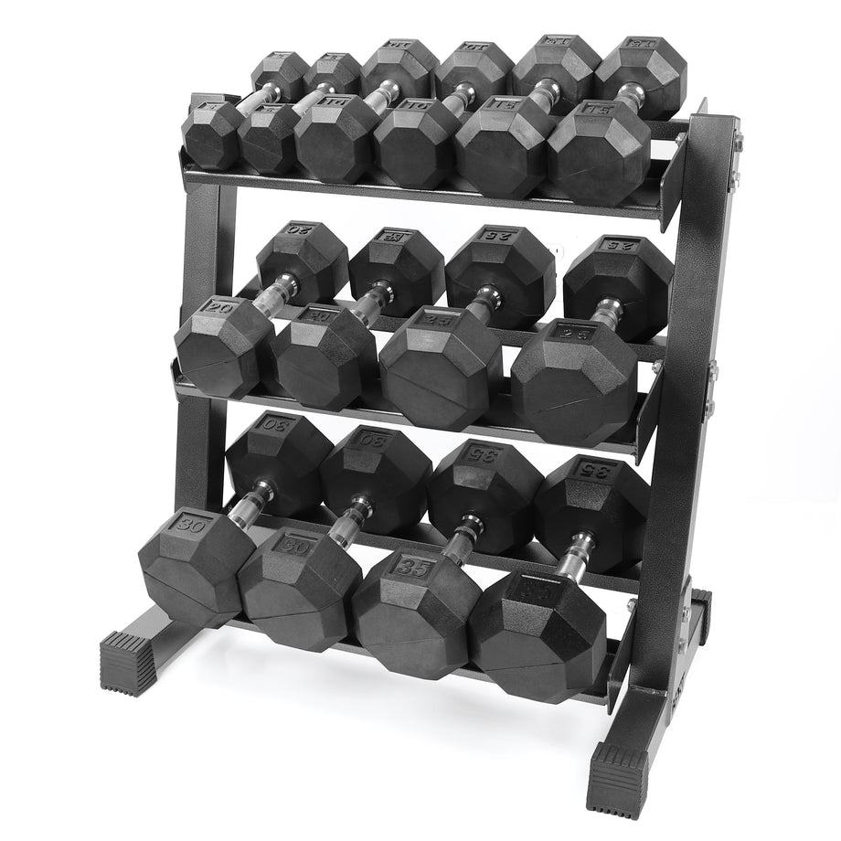 XPRT Fitness 3-Tier Dumbbell Rack – 800 lbs Heavy-Duty Steel