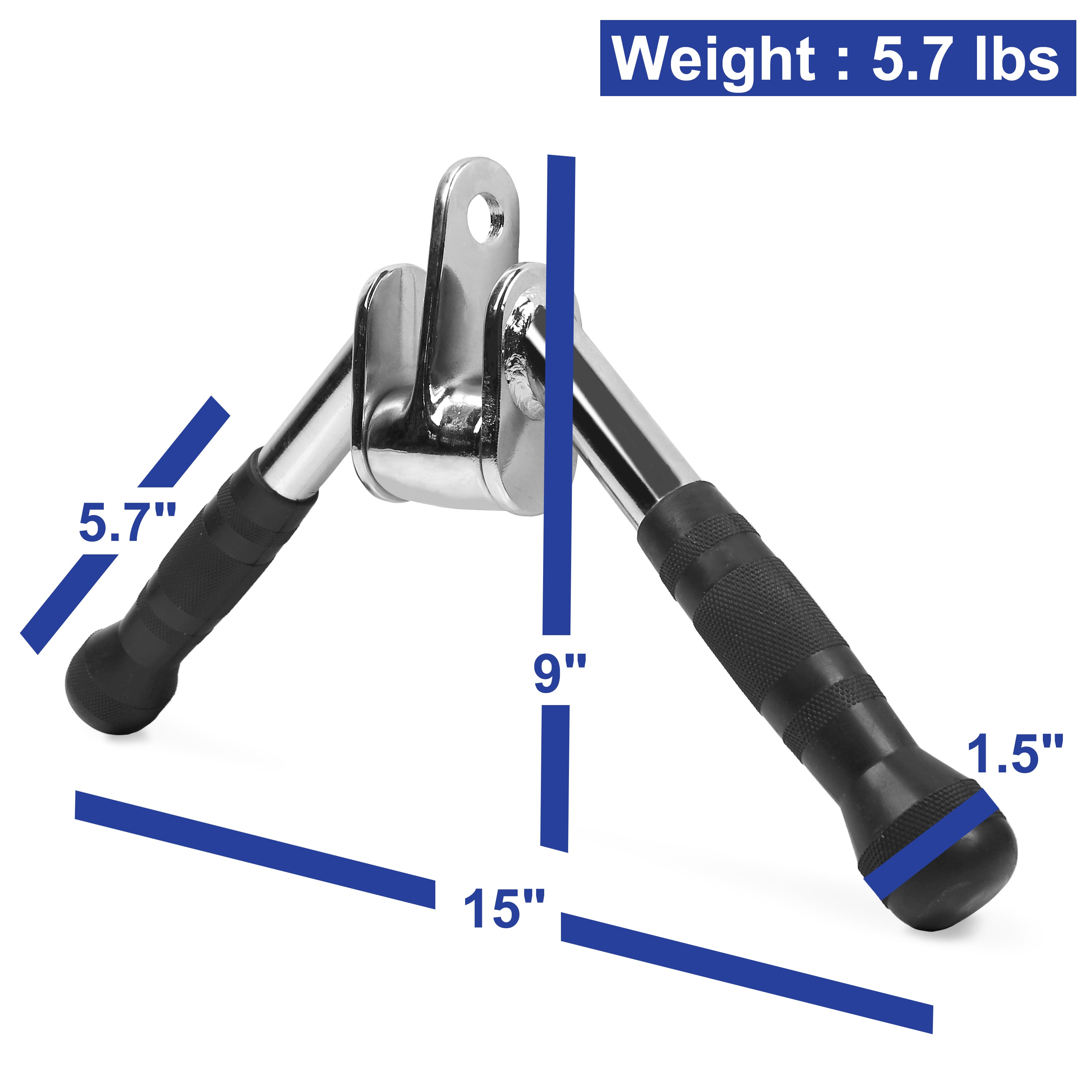 XPRT Fitness Revolving V-Bar Press Down Cable Machine Attachment Heavy-Duty Steel, Ergonomic Grip, Rotating Swivel, Tricep Pulldown Attachment Gym