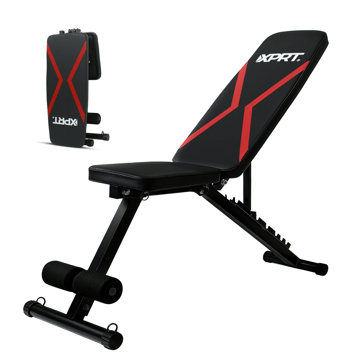 XPRT Adjustable Weight Bench | 660LB Foldable Home Gym Bench with Leg ...