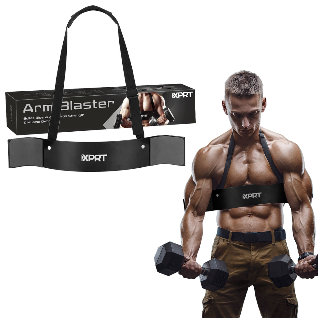 XPRT Fitness Arm Blaster – Premium Aluminum Bicep Isolator with Contoured Design & Padded Support - XPRT Fitness