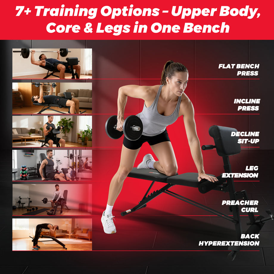 XPRT Fitness Multi-Function FID Weight Bench | Adjustable Bench