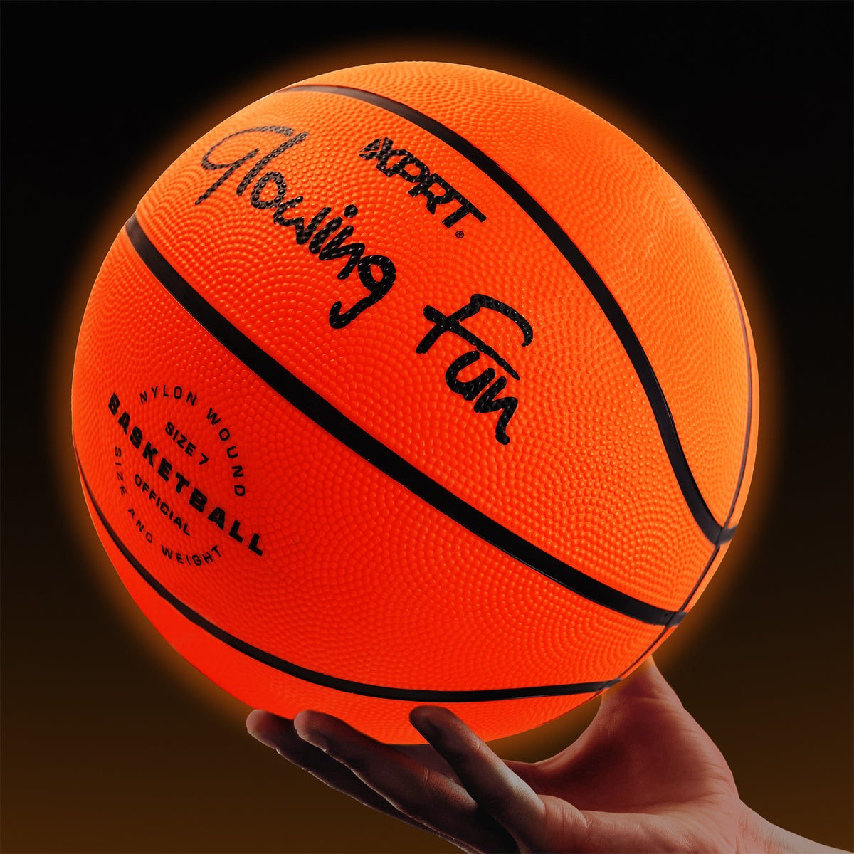LED Glow Basketball Size 7 – USB Rechargeable Night Training Ball - XPRT Fitness