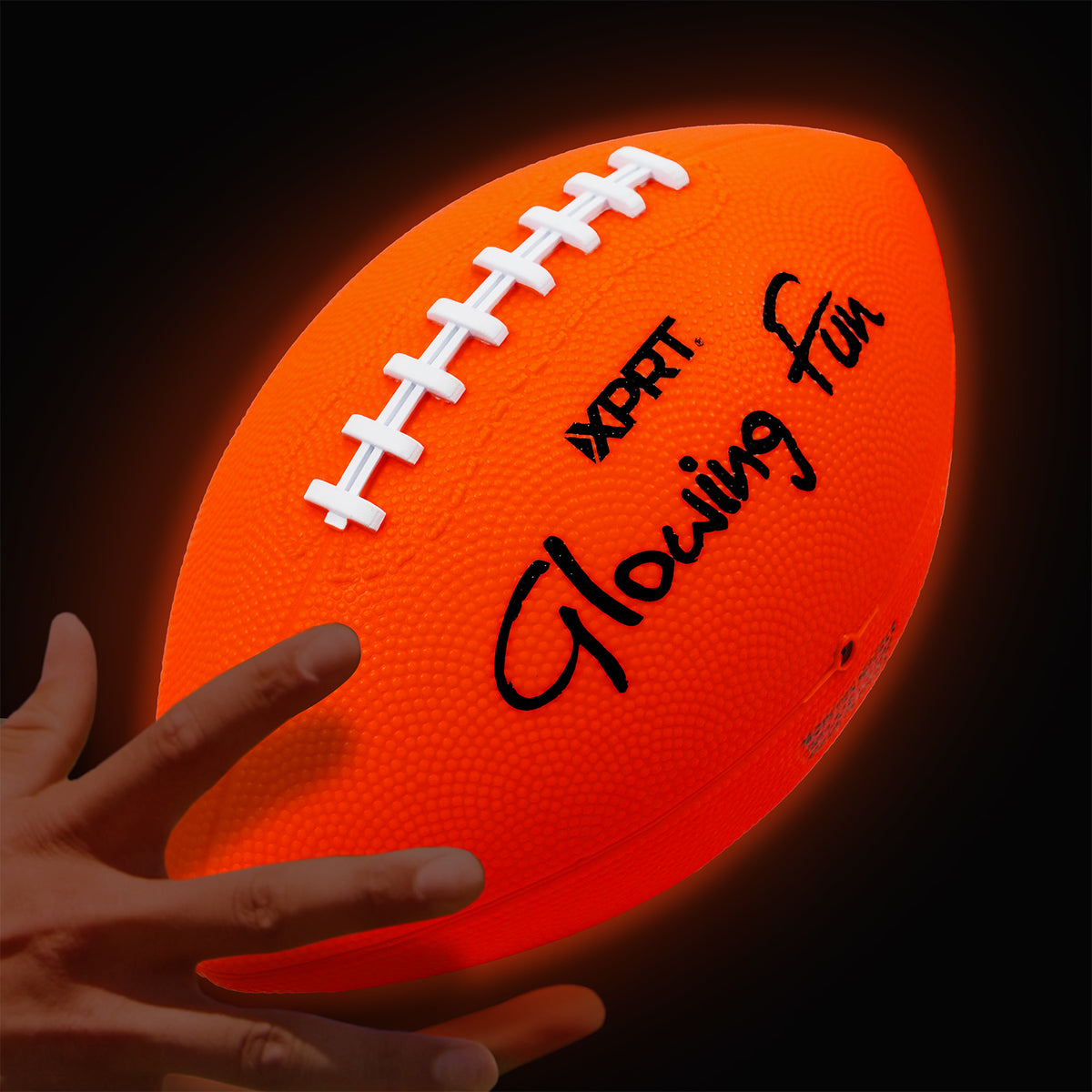LED Glow Football – USB Rechargeable Light-Up Football for Night Play (Size No. 6) - XPRT Fitness