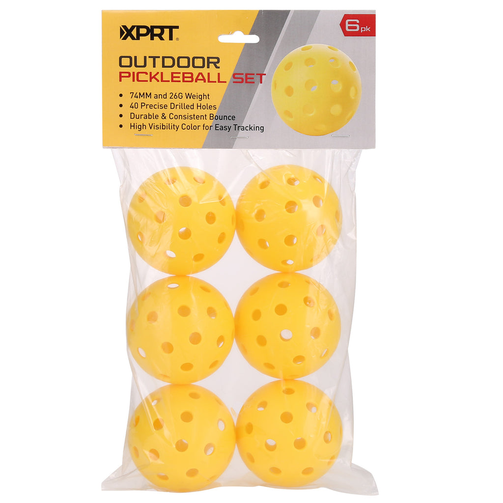 Outdoor Pickleball Balls 6-Pack | XPRT Fitness Outdoor Pickleball Balls 6-Pack | XPRT Fitness