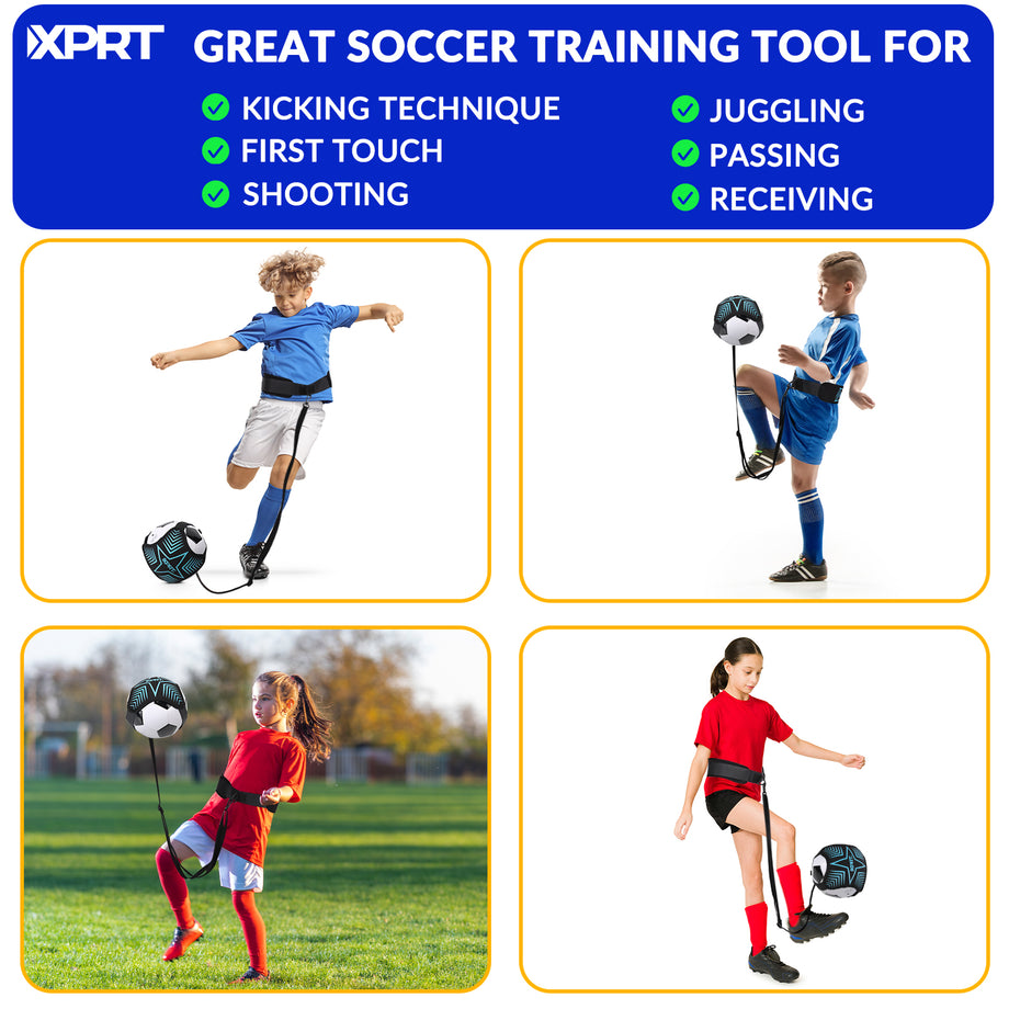 XPRT Soccer Kick Trainer | Adjustable Solo Soccer Training Belt