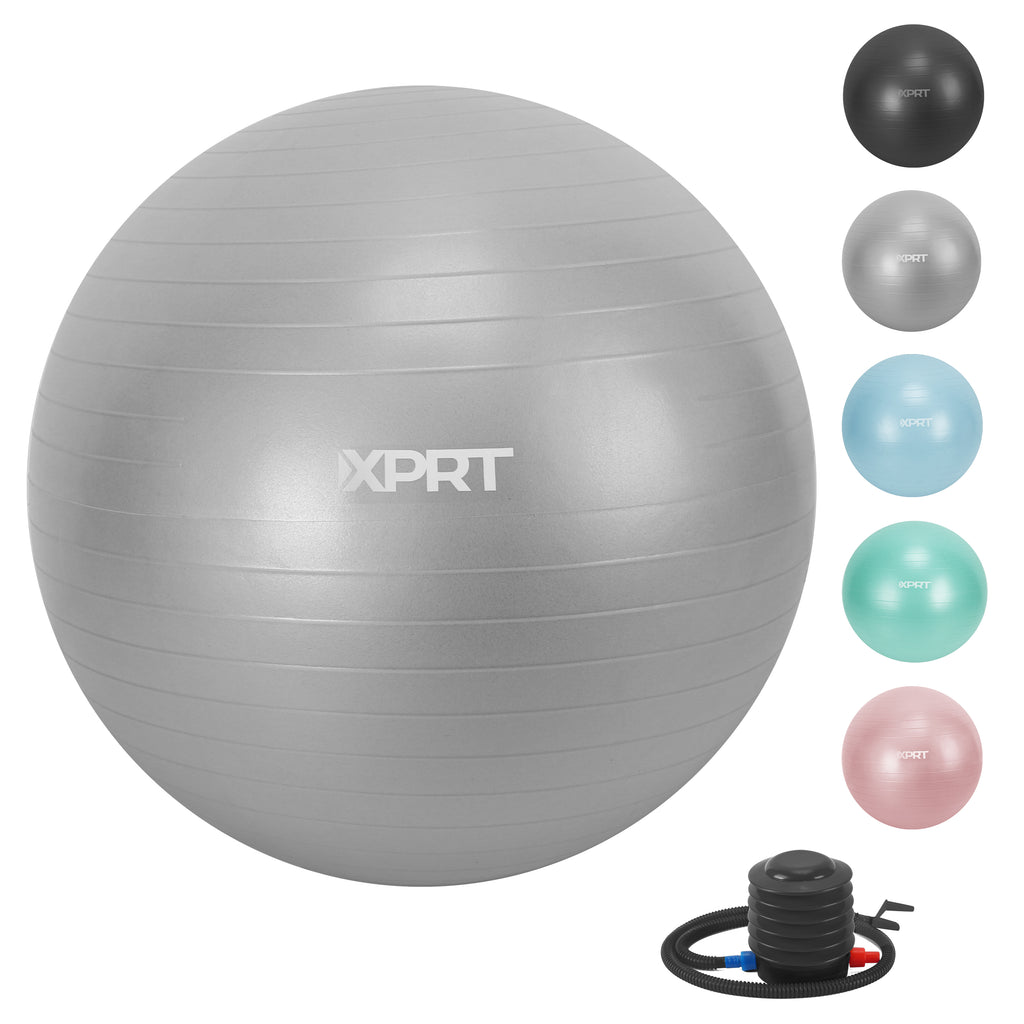 XPRT Fitness Exercise and Workout Ball, Yoga Ball Chair, Great for Fitness, Balance and Stability Extra-Thick with Quick Pump - XPRT Fitness