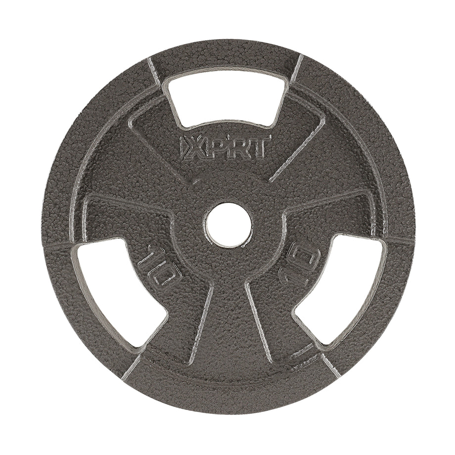 XPRT 1-Inch Cast Iron Grip Weight Plates | Durable Hammertone