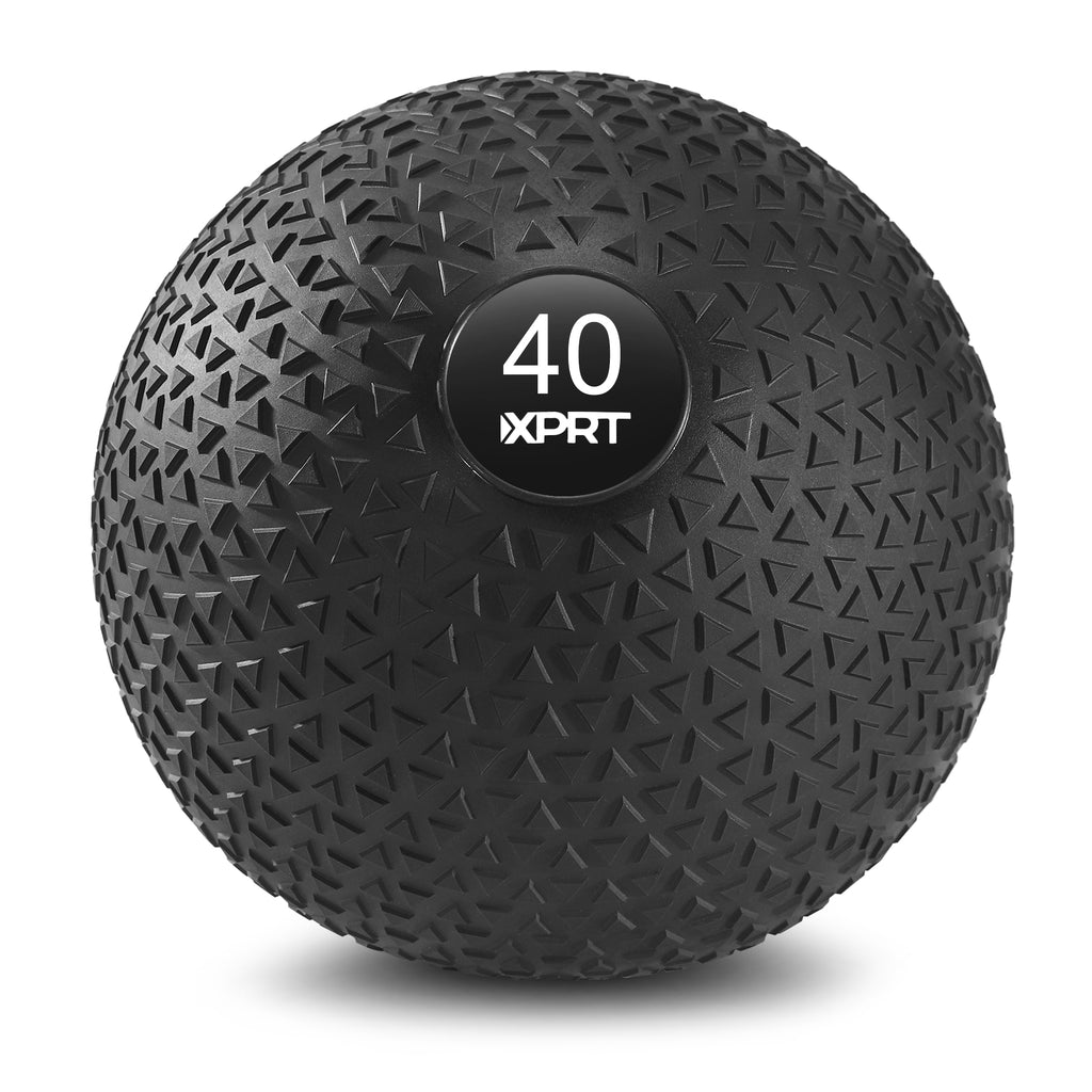 XPRT Fitness Slam Ball For Fitness Exercise Strength Conditioning CrossFit Cardio, Easy-Grip Textured Heavy Duty Rubber Shell No Bounce - XPRT Fitness