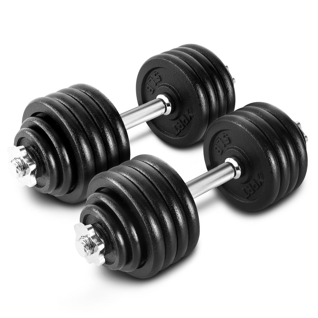 XPRT Fitness 105lb Adjustable Cast Iron Dumbbell set - XPRT Fitness