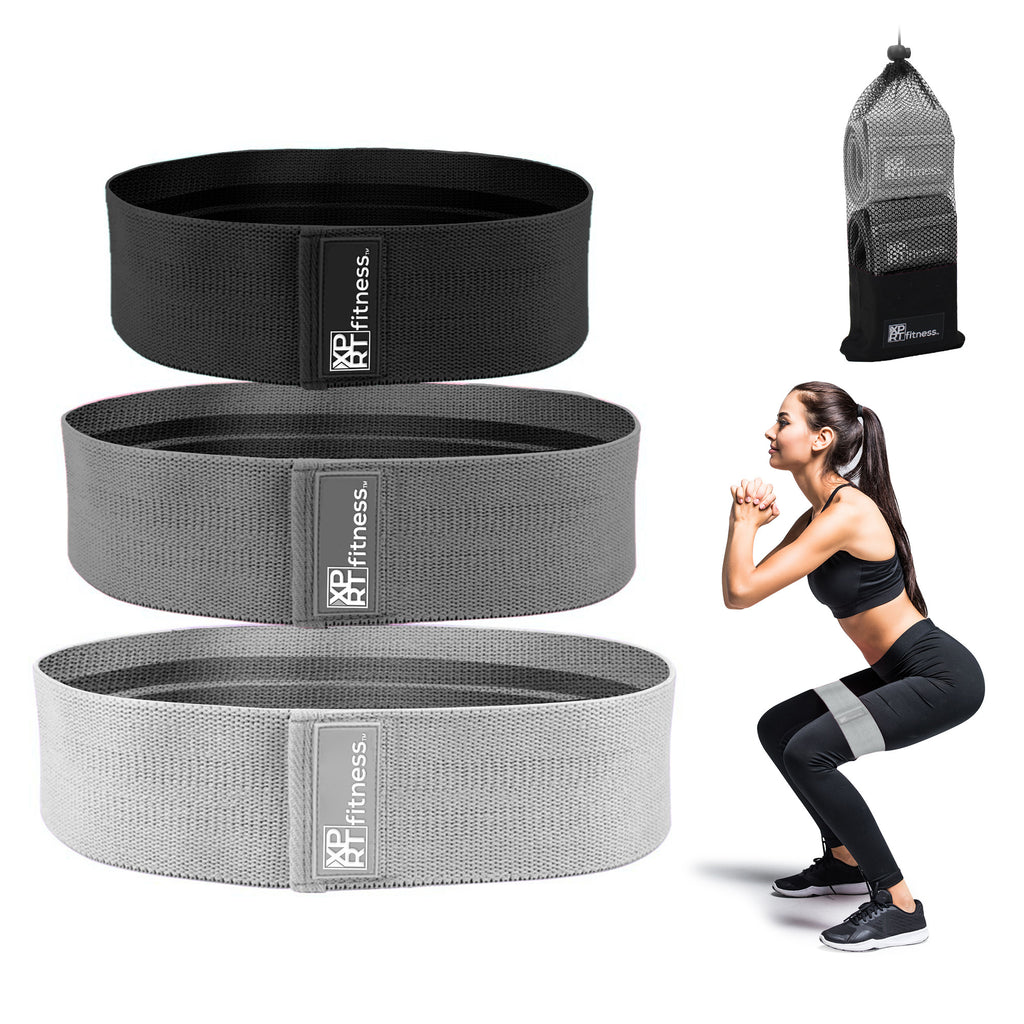 XPRT Fitness Resistance Fabric Band Home Gym Exercise Set of 3 - XPRT Fitness