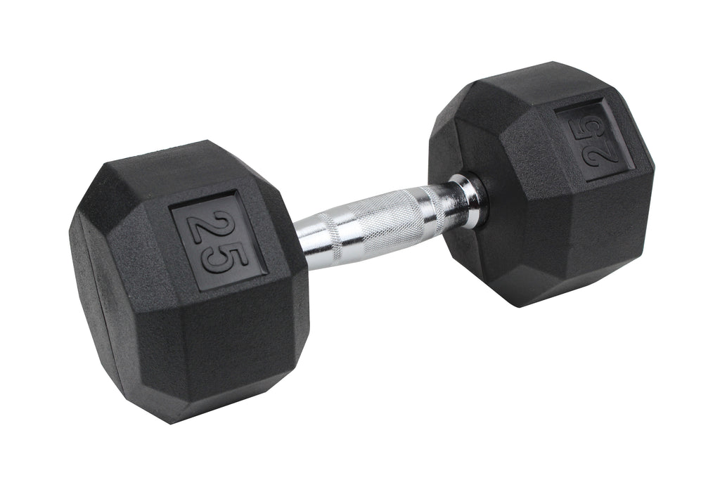 XPRT Fitness 150lbs. Rubber Hex Dumbbell Set with Storage Rack - XPRT Fitness