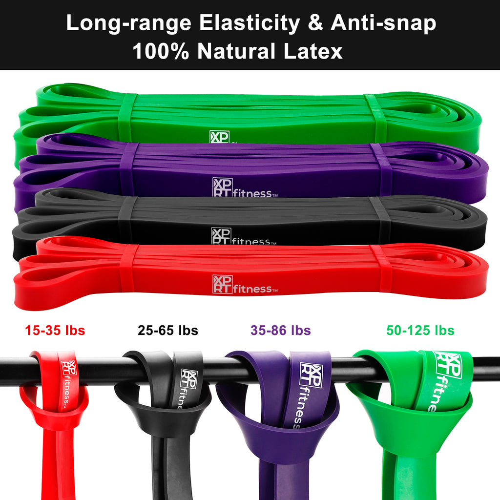 XPRT Fitness Resistance Bands Pull Up Assist Bands Stretching Powerlifting Mobility - XPRT Fitness