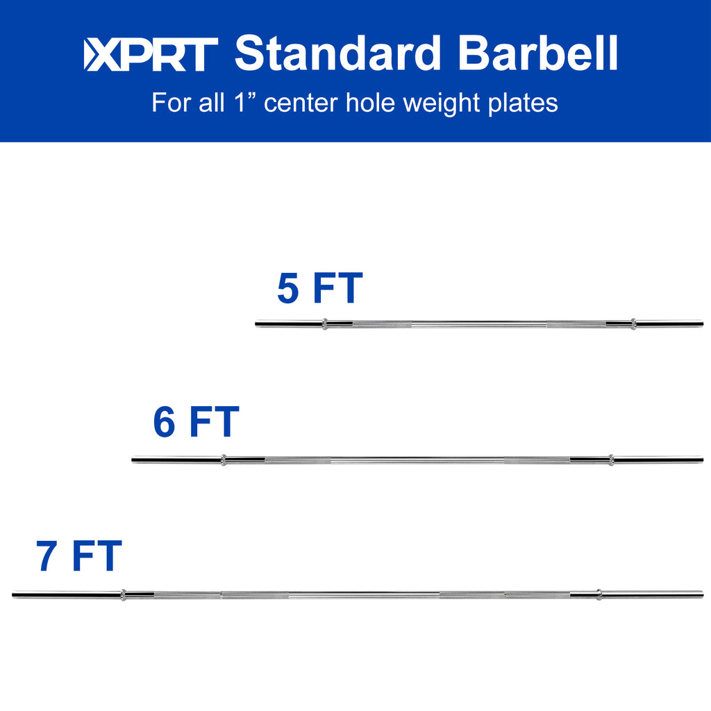 XPRT Fitness Standard 1 Inch Weightlifting Barbell - XPRT Fitness