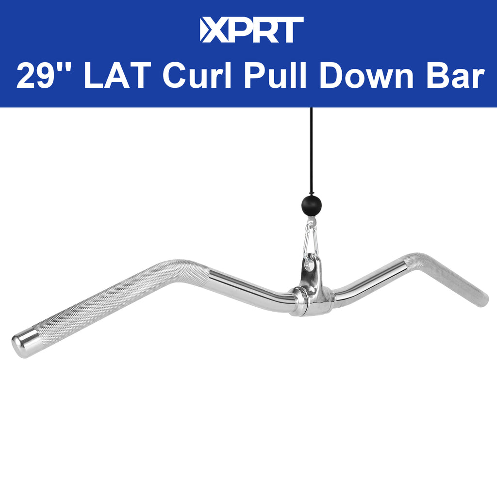 XPRT Fitness LAT300 - 29’’ LAT Pulldown Attachments Curl Lat Pull Down Bar With Textured Handles For Back Muscle Strength - XPRT Fitness