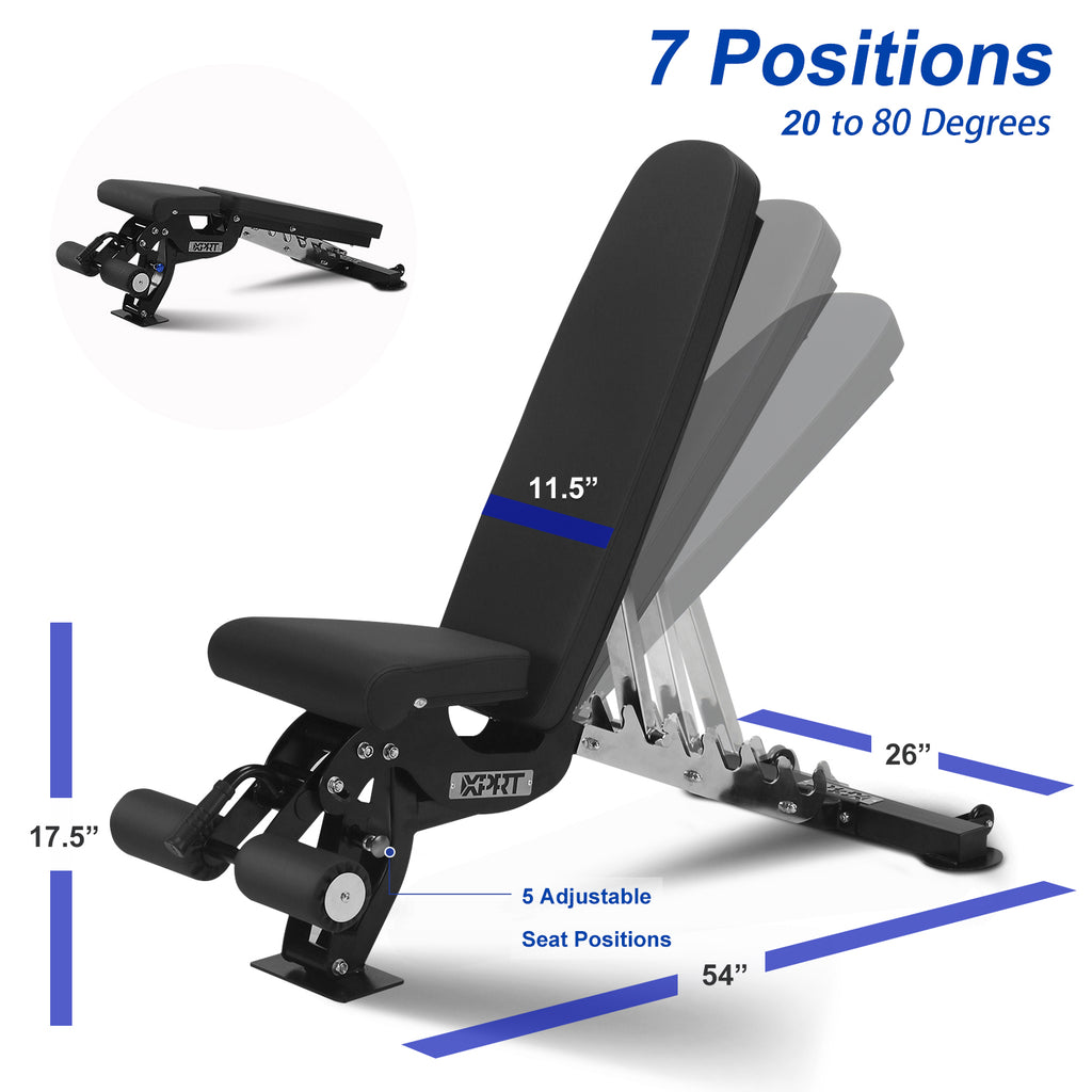 XPRT Fitness Adjustable Bench - XPRT Fitness