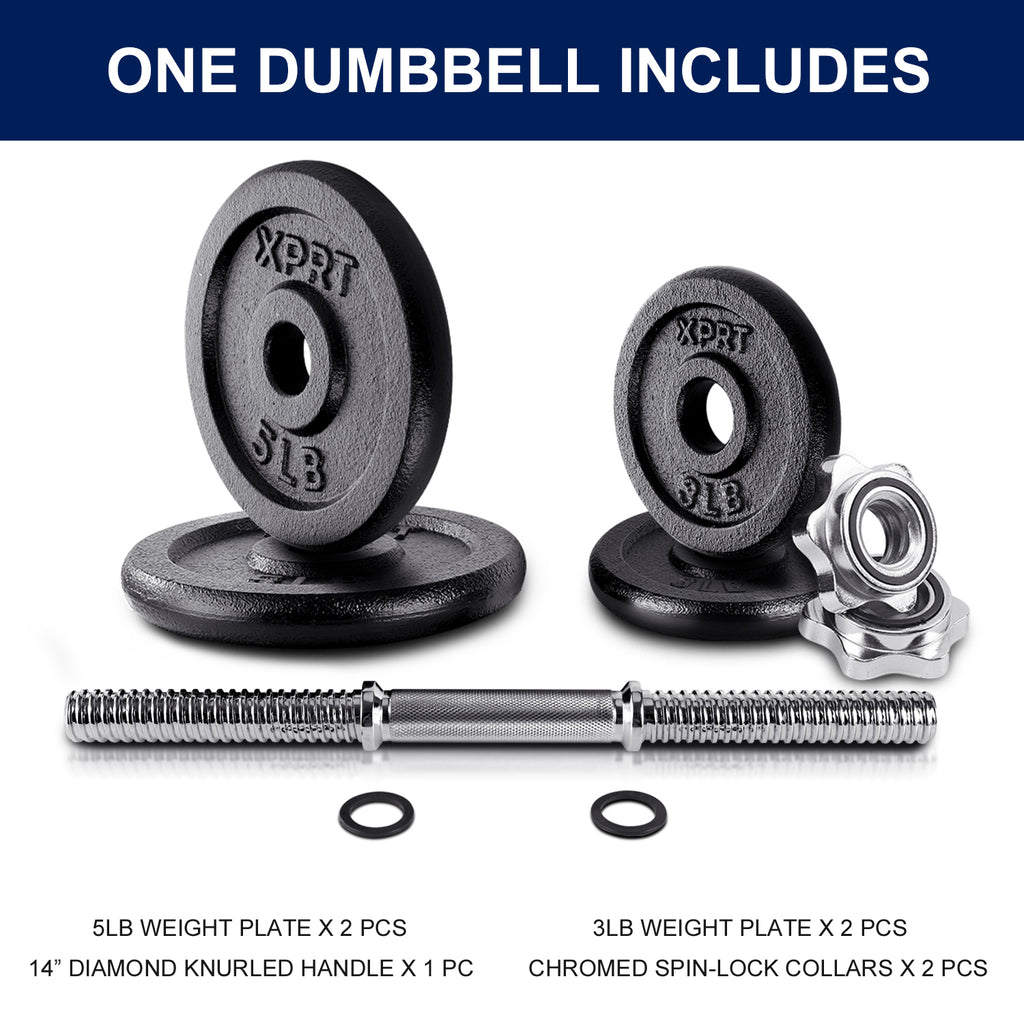 XPRT Fitness 40 lb. Adjustable Dumbbell Set - XPRT Fitness