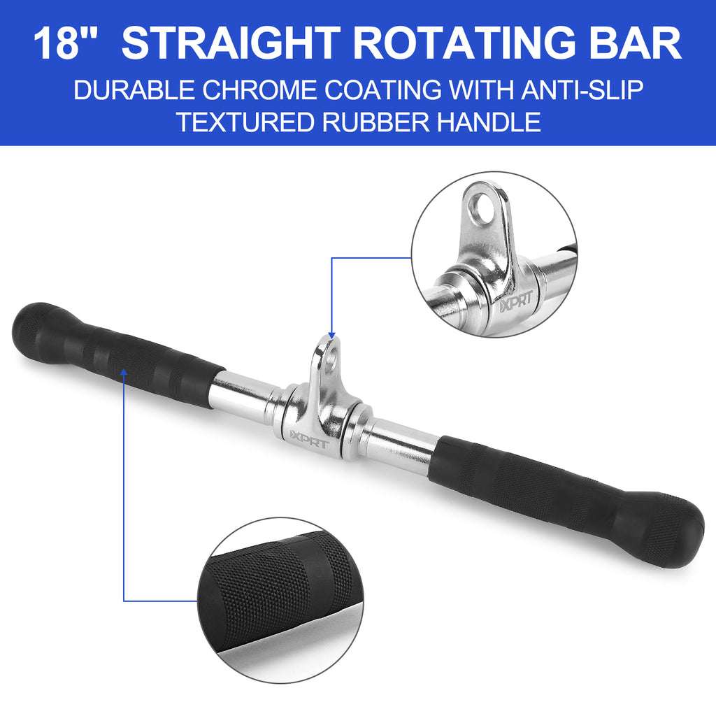 XPRT Fitness Cable Attachment Pull Down Attachment Set -V Handle , V-Shaped Bar, Rotating Bar - XPRT Fitness
