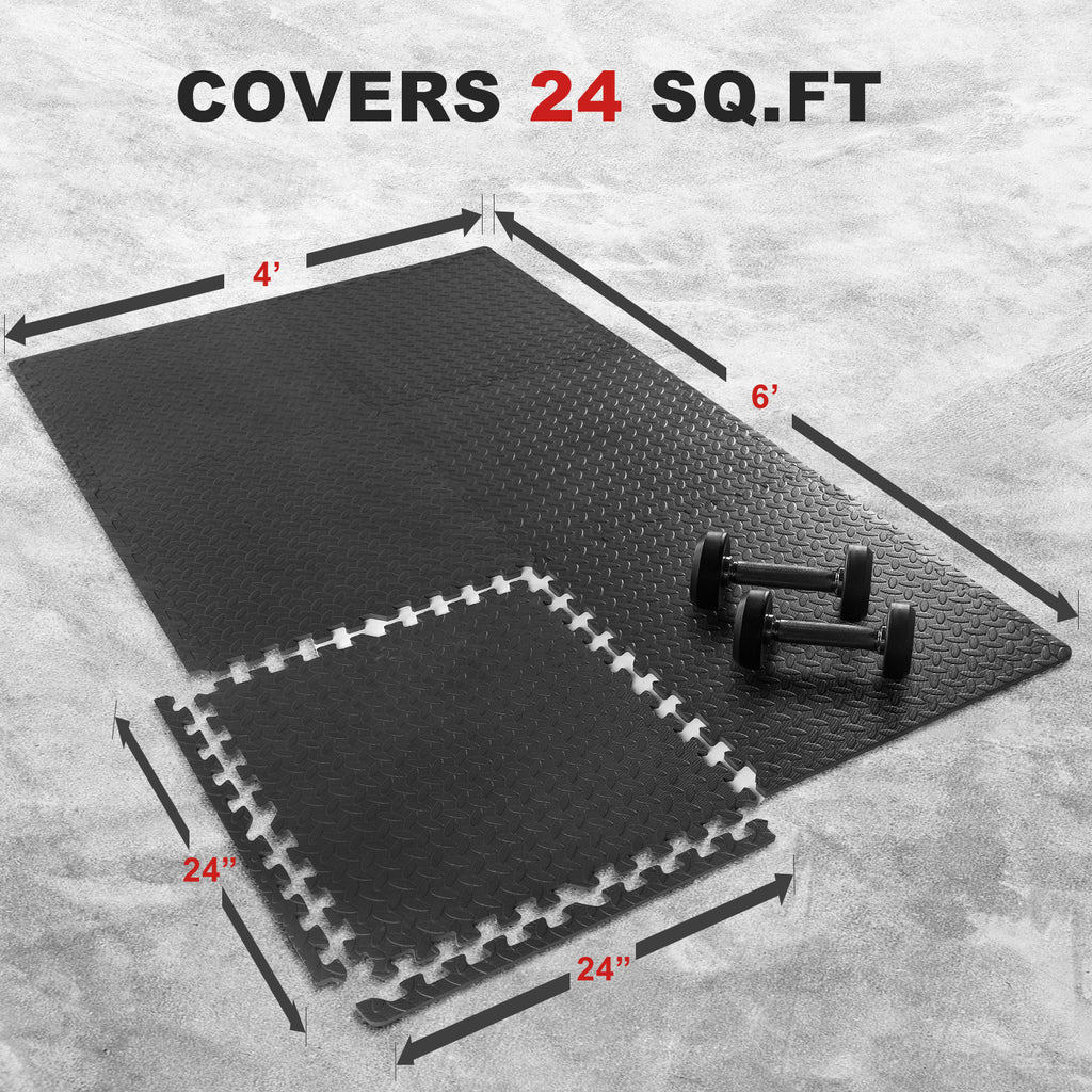 XPRT Fitness 1/2’’ Thick Interlocking Foam Floor Mat Exercise Fitness Equipment Mat - XPRT Fitness