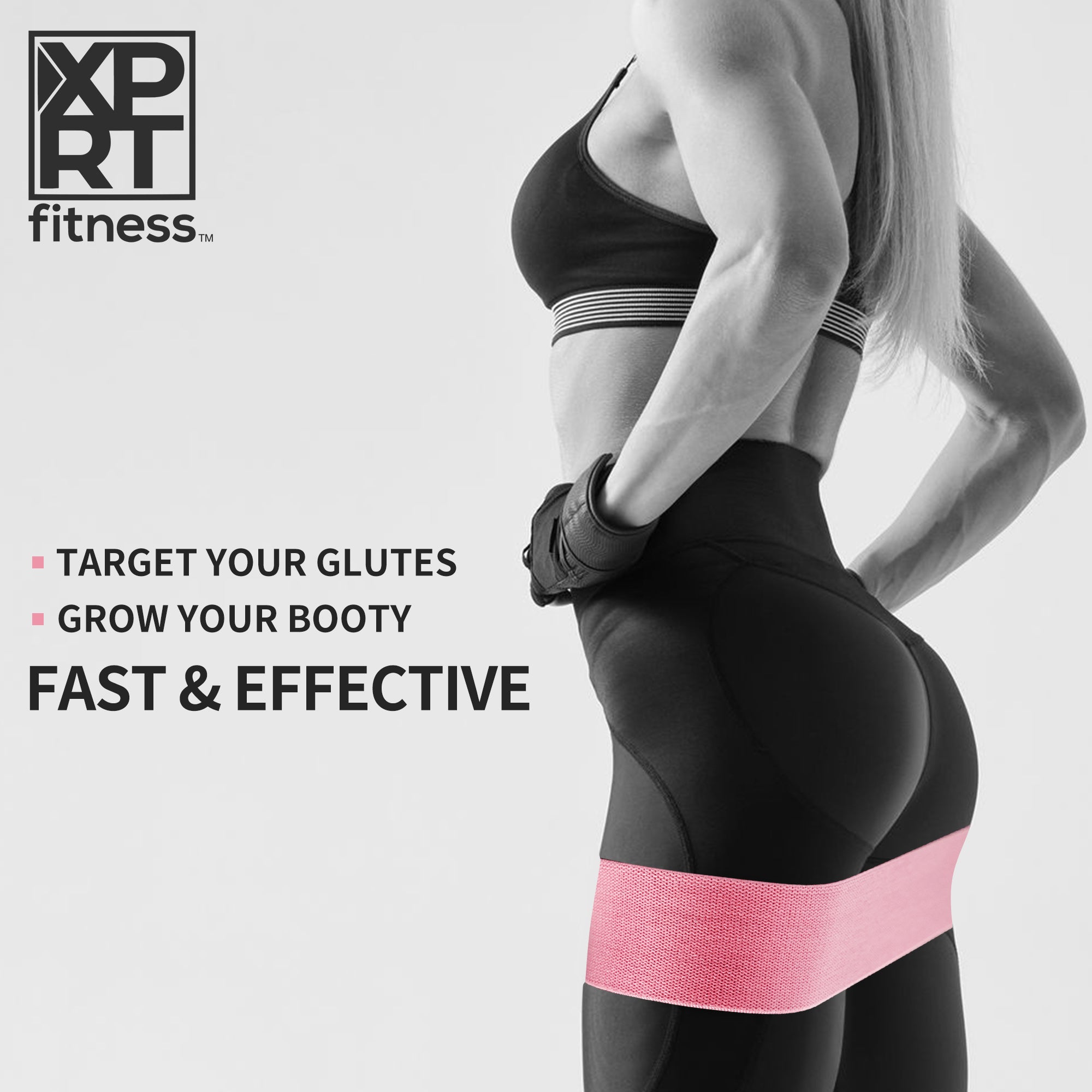 Booty Blast Pro Resistance Booty Belt Bootyband Workout Band to Sculpt Your  Butt | Bonus Free eBook and Custom Workout Plan (Blue or Pink)