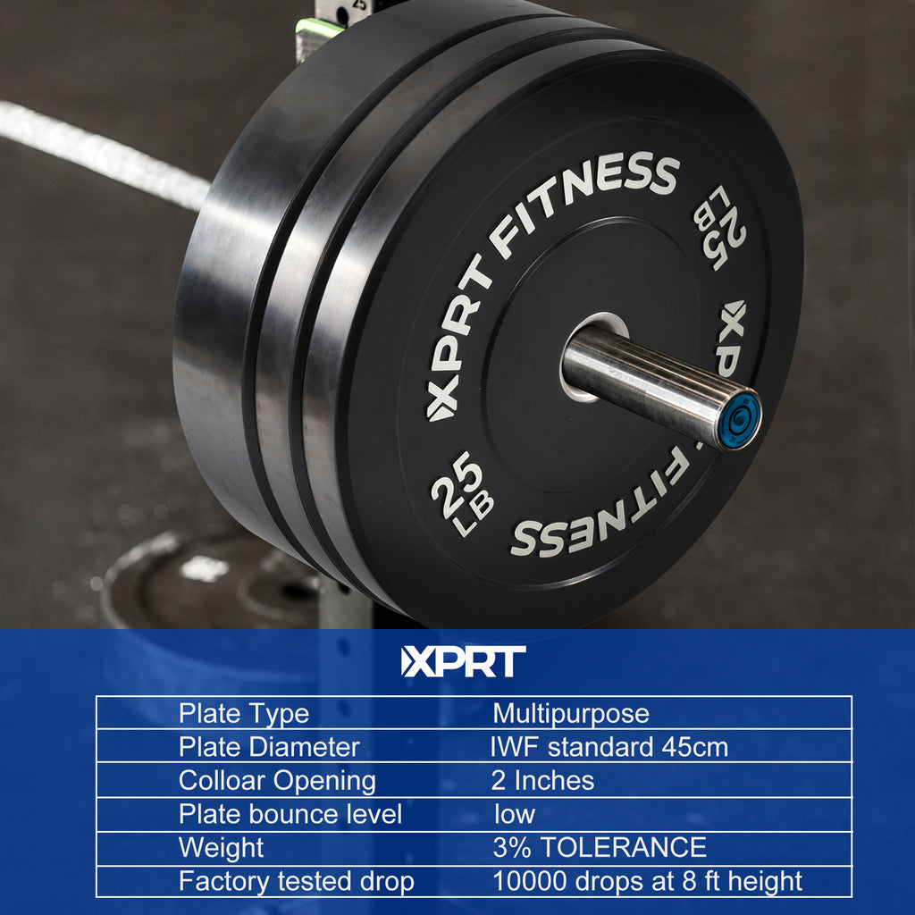 XPRT Fitness Olympic Rubber Bumper Plates - XPRT Fitness