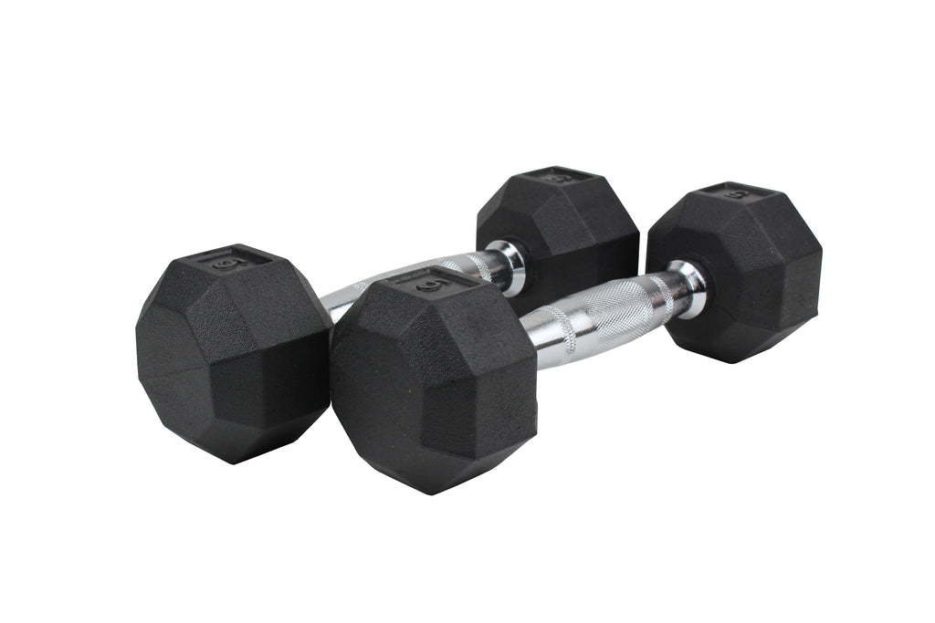 XPRT Fitness 150lbs. Rubber Hex Dumbbell Set with Storage Rack - XPRT Fitness