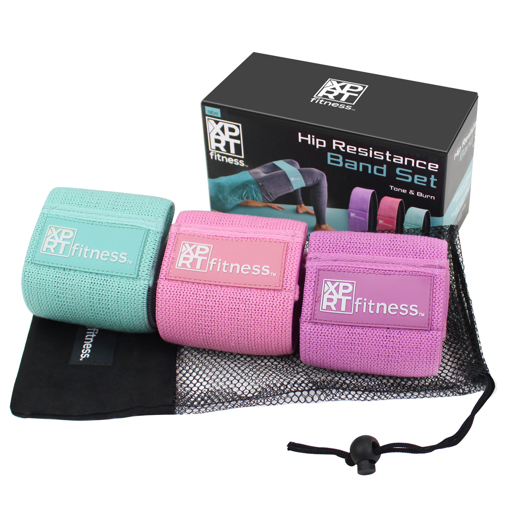 XPRT Fitness Resistance Bands Set of 3 For Booty Butt Hip Anti Slip Bands Set - XPRT Fitness