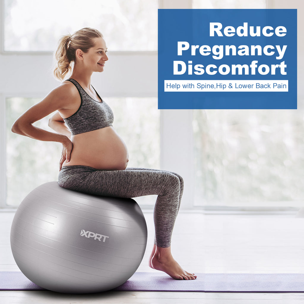 XPRT Fitness Exercise and Workout Ball, Yoga Ball Chair, Great for Fitness, Balance and Stability Extra-Thick with Quick Pump - XPRT Fitness