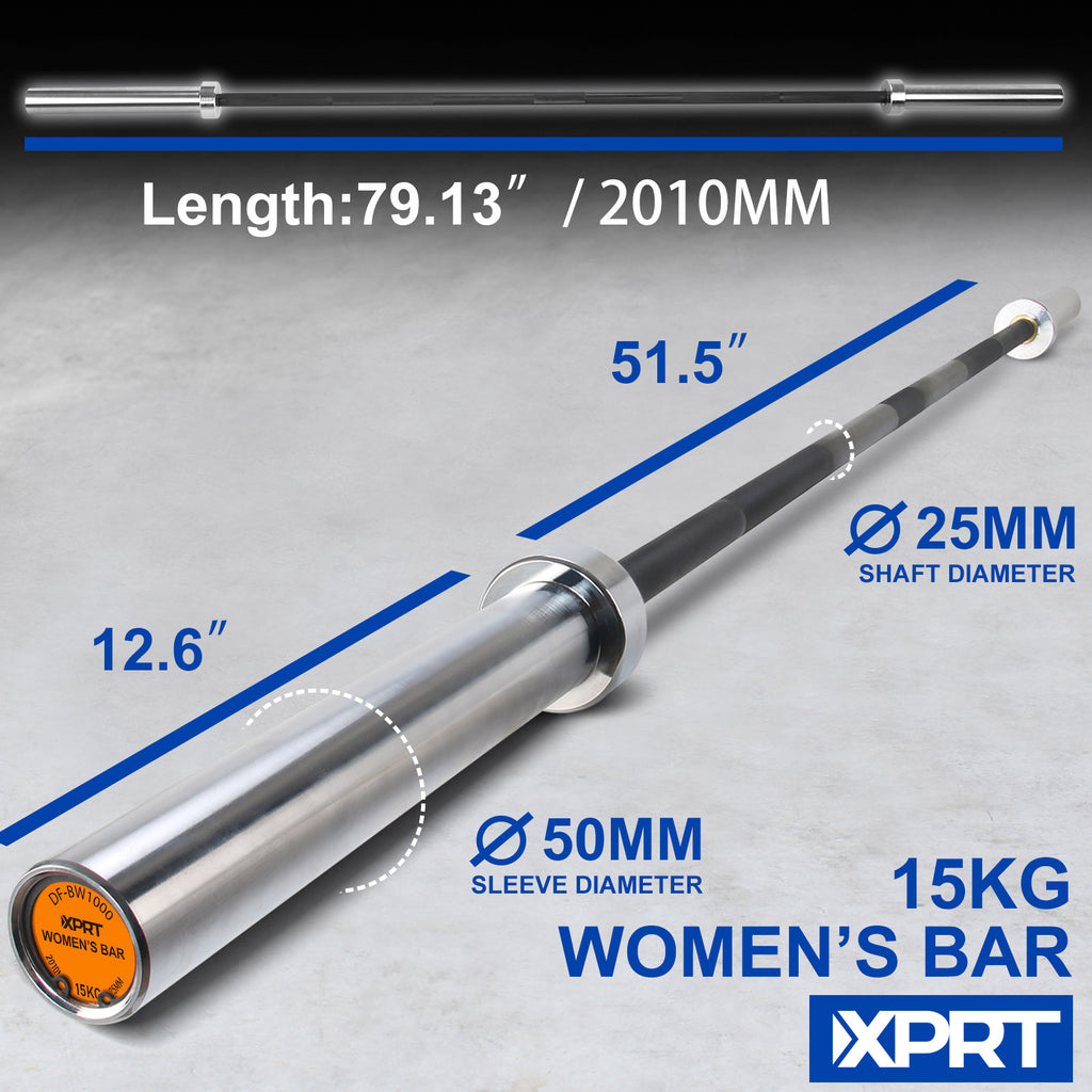 XPRT Fitness 15KG Olympic Women's Weightlifting Bar - XPRT Fitness