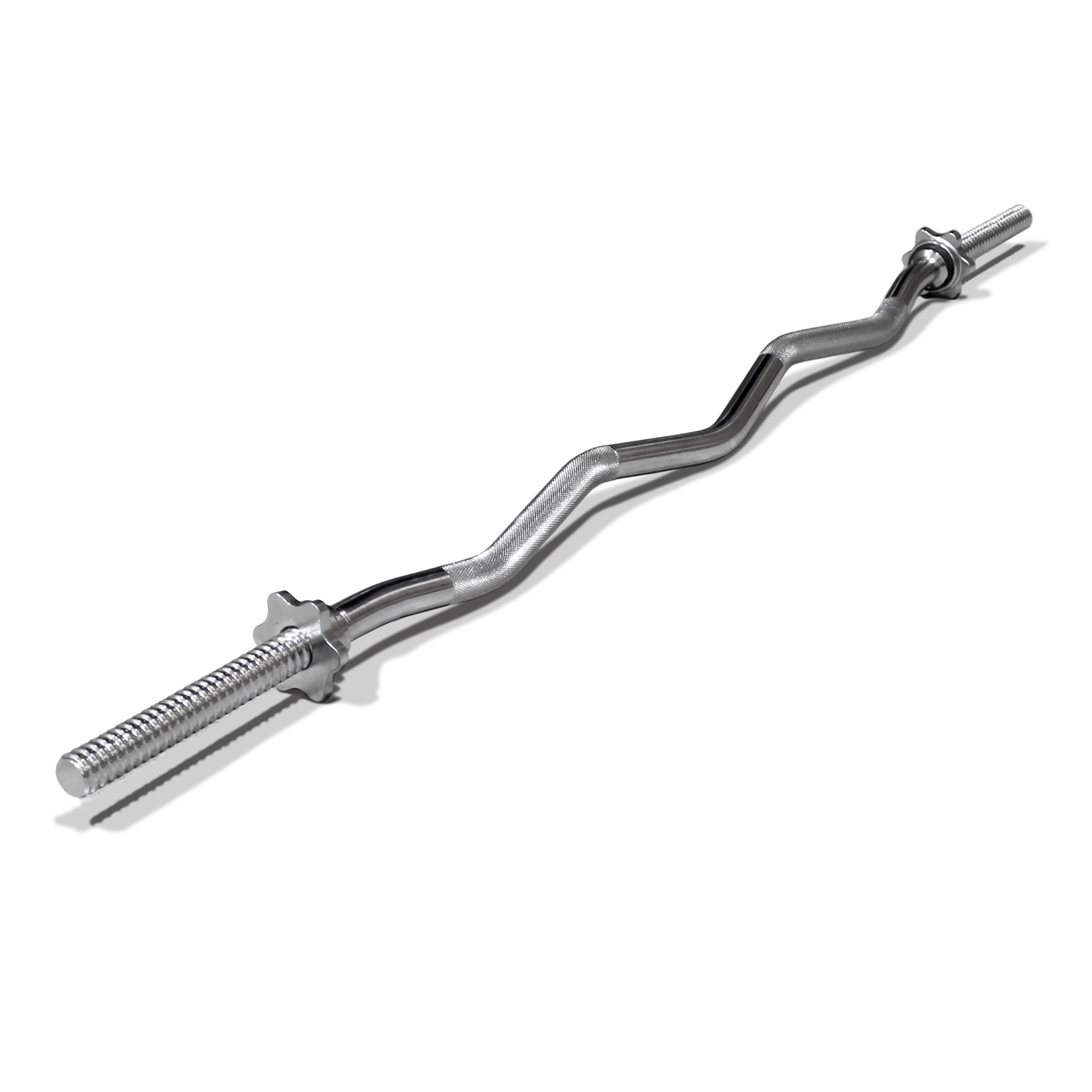 XPRT 47” Standard Chrome Curl Bar | EZ Barbell with Spin Lock