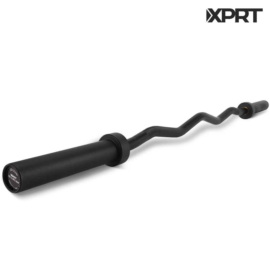 XPRT Fitness 54" Olympic EZ Curl Bar Black - XPRT Fitness