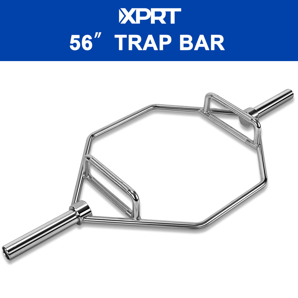 XPRT Fitness 56'' Olympic Hex Trap Bar Chrome - XPRT Fitness