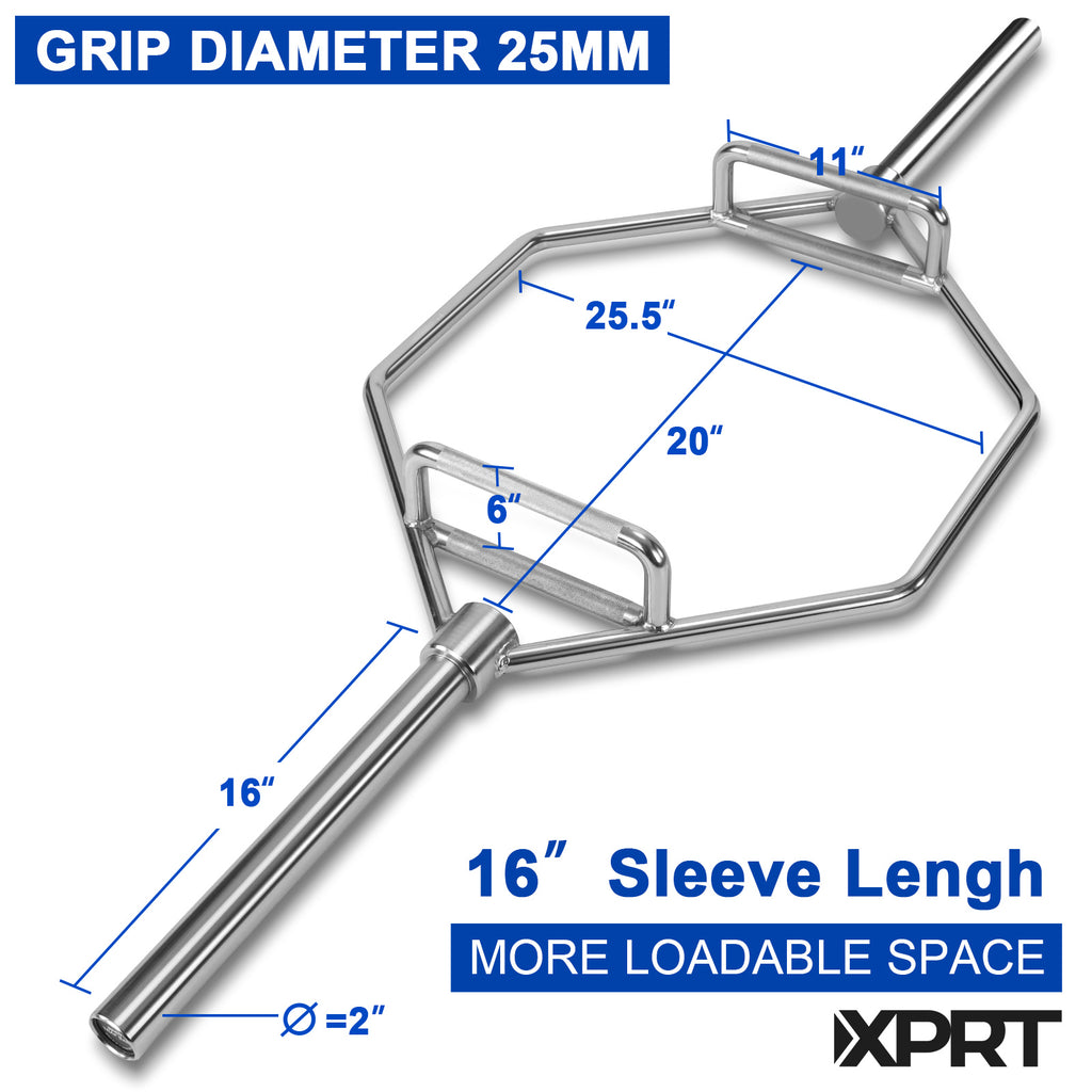 XPRT Fitness 71‘’ Olympic Hex Trap Bar Black - XPRT Fitness