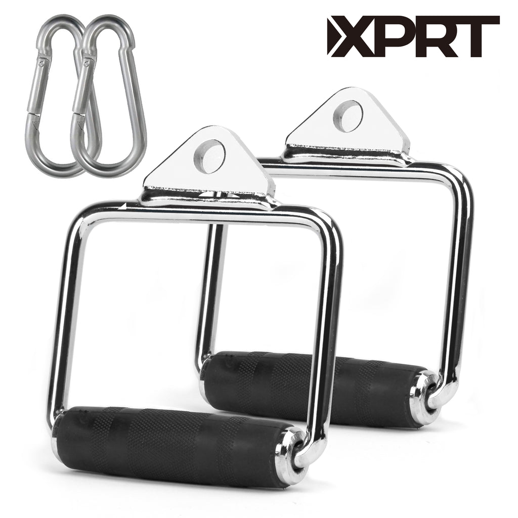 XPRT Fitness Cable Aattachment D Handle, Pull Down Accessories Tricep Press Down Bar, Pair - XPRT Fitness