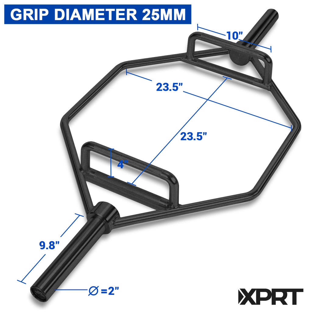 XPRT Fitness 56'' Olympic Hex Trap Bar Black - XPRT Fitness