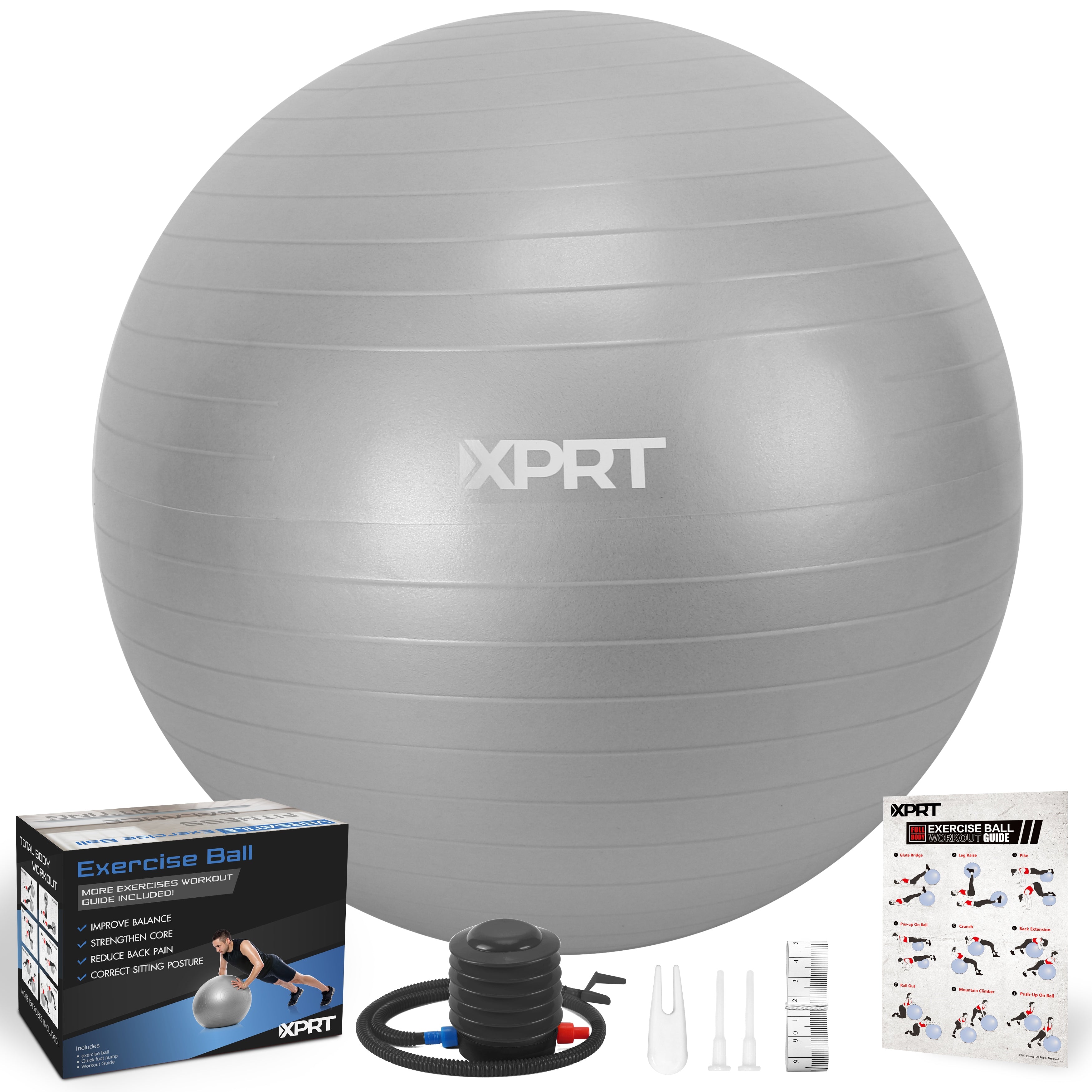 Exercise Ball PACEARTH, 65cm Thick Yoga Ball Chair,Anti-Slip Stability Ball,  Exercise Ball Workouts